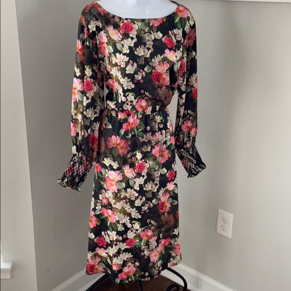 Floral Black Dress